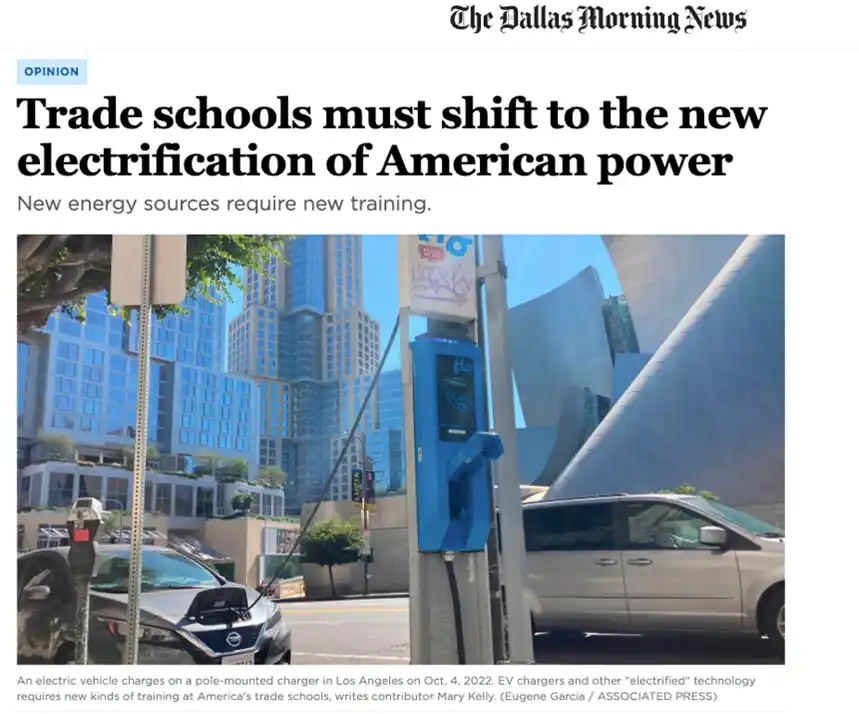 Las escuelas de oficios deben pasar a la nueva electrificación del poder estadounidense