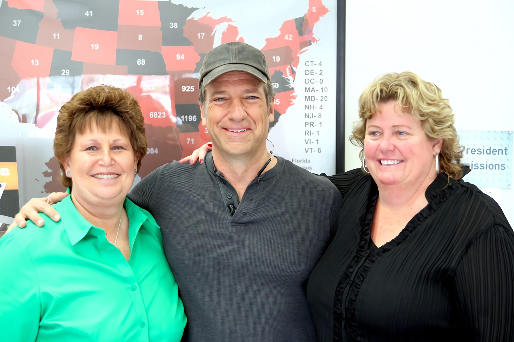 Mike Rowe with Stratatech CEO Mary Kelly