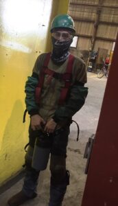 Brandon Perez welding gear