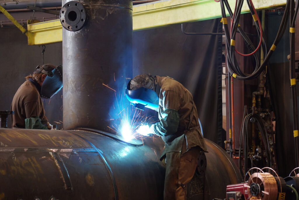 Welder in action at TWS