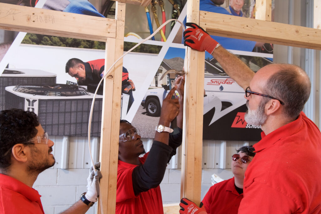 TWS Jacksonville Florida students training on the job