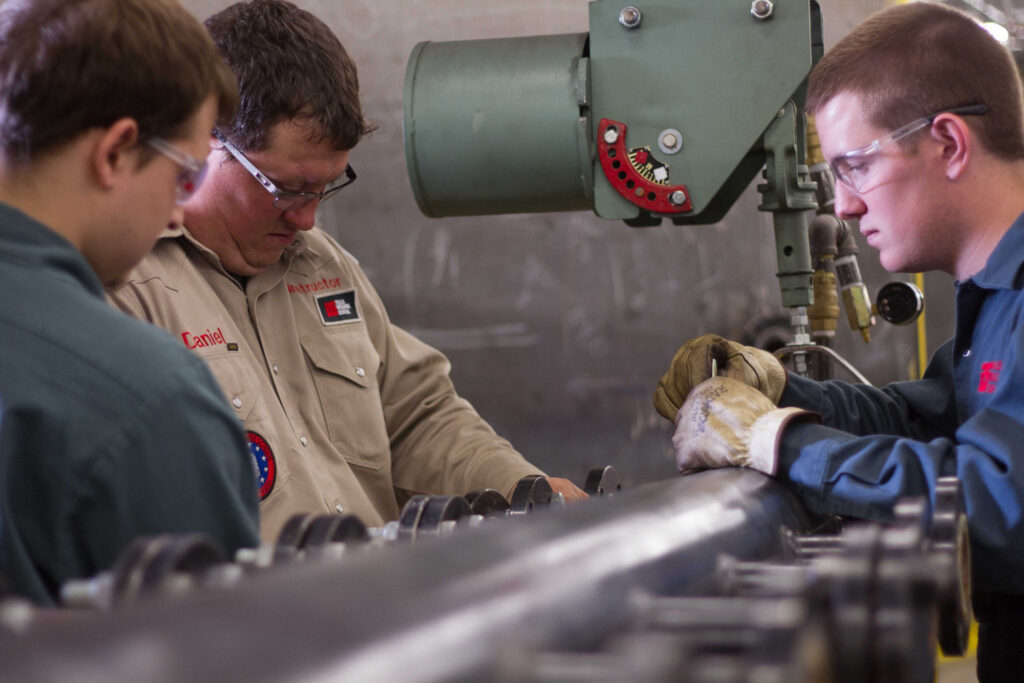 TWS students training on the job