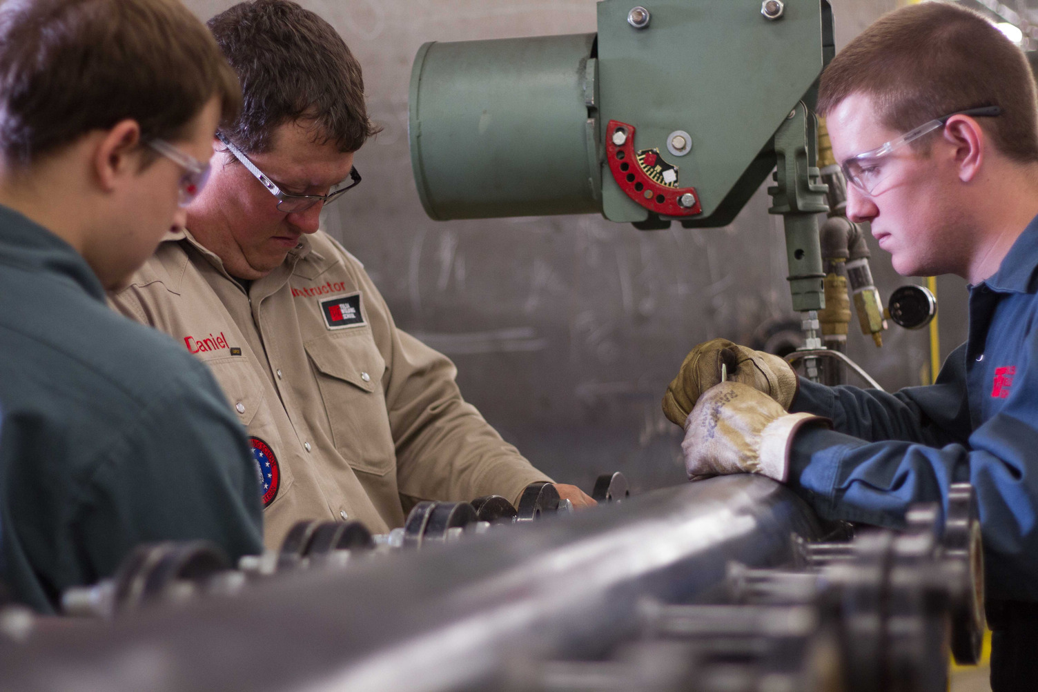 TWS students training on the job