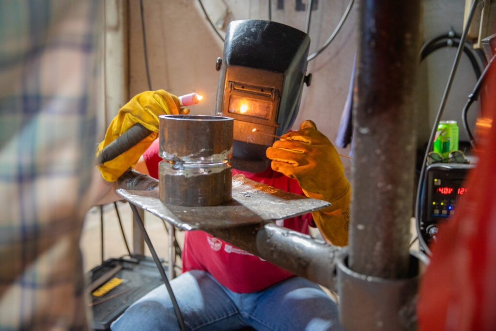 TWS welding student