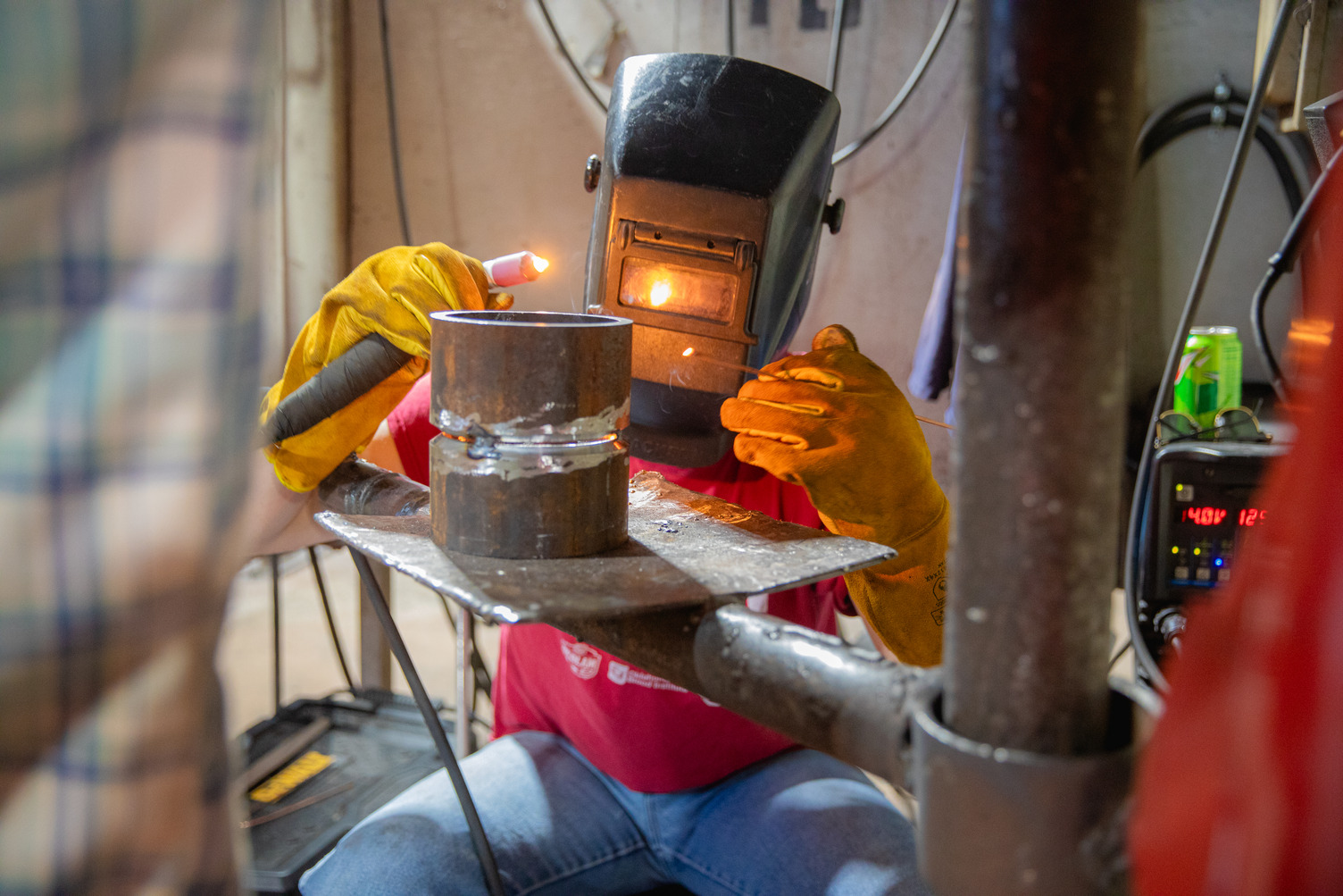 TWS welding student