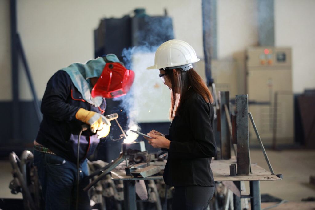 Two welders in action