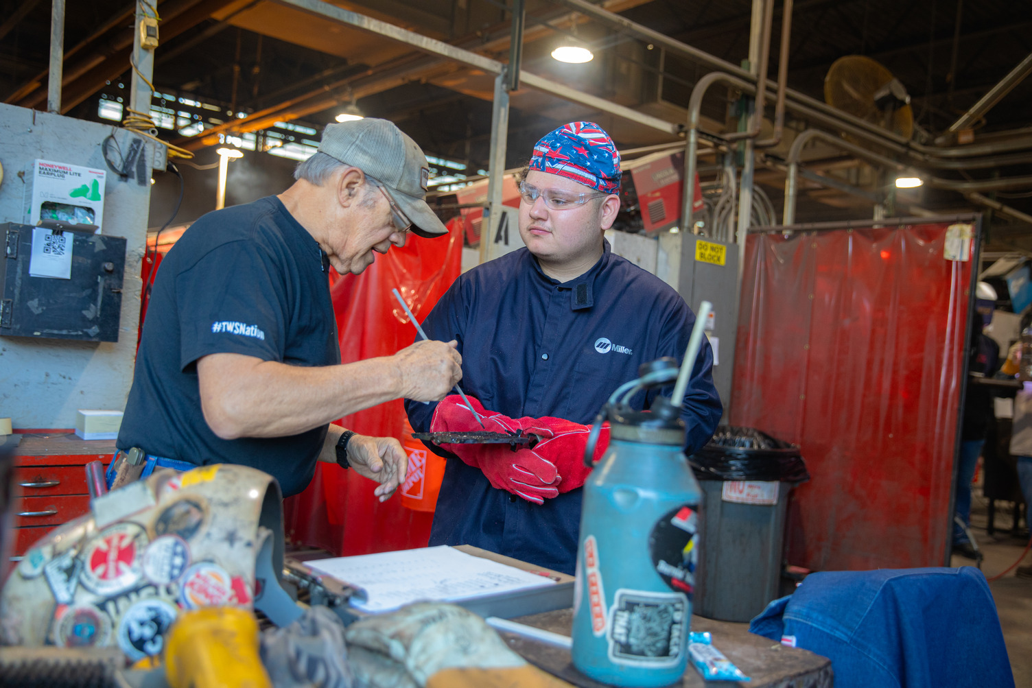 Welding training guidance at TWS