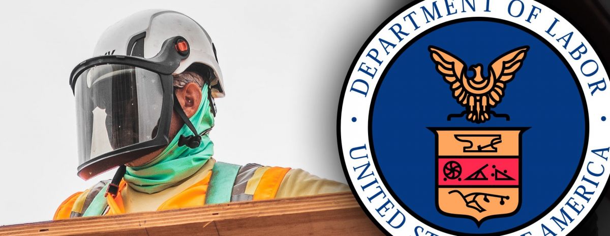 department of labor seal with construction worker