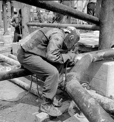 early historical welding helmet