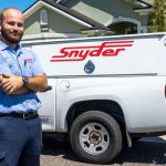hvac tech with truck in houston