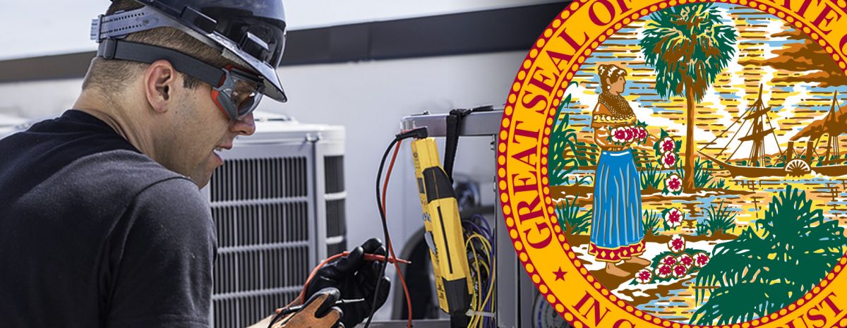 hvac technician and florida state seal