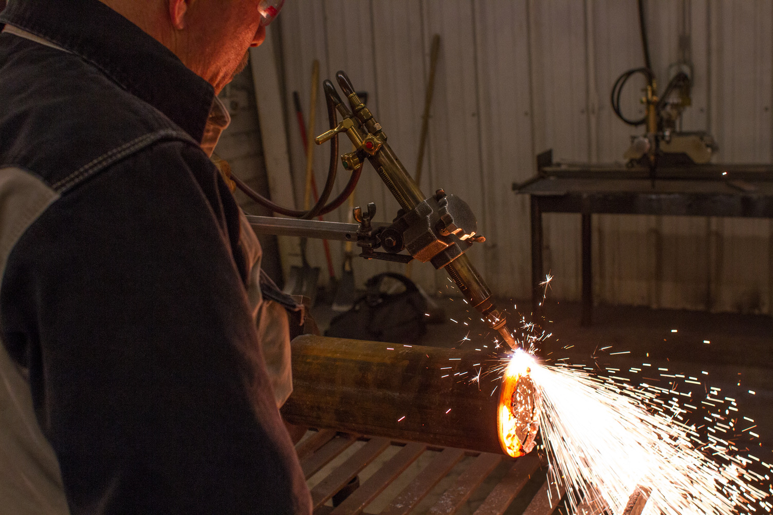 Welding in action