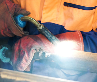 using welding equipment