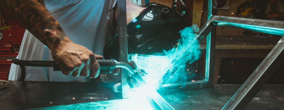 welding frame with a new welding machine