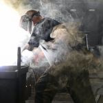 welding in a workshop