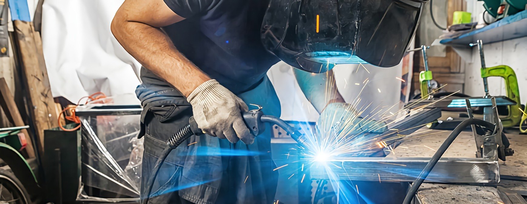 welding in a workshop